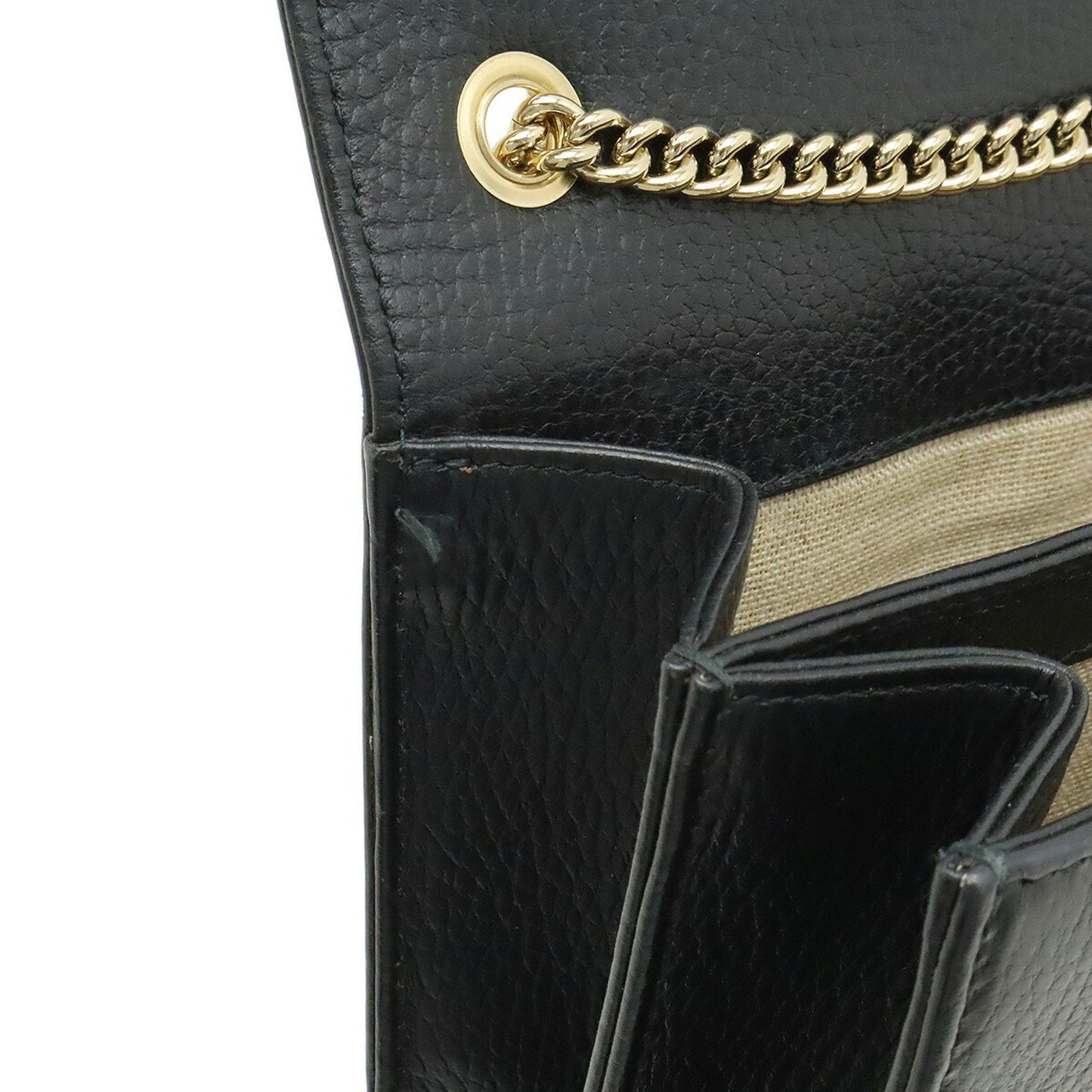 Gucci Black Leather Shoulder Bag ( )