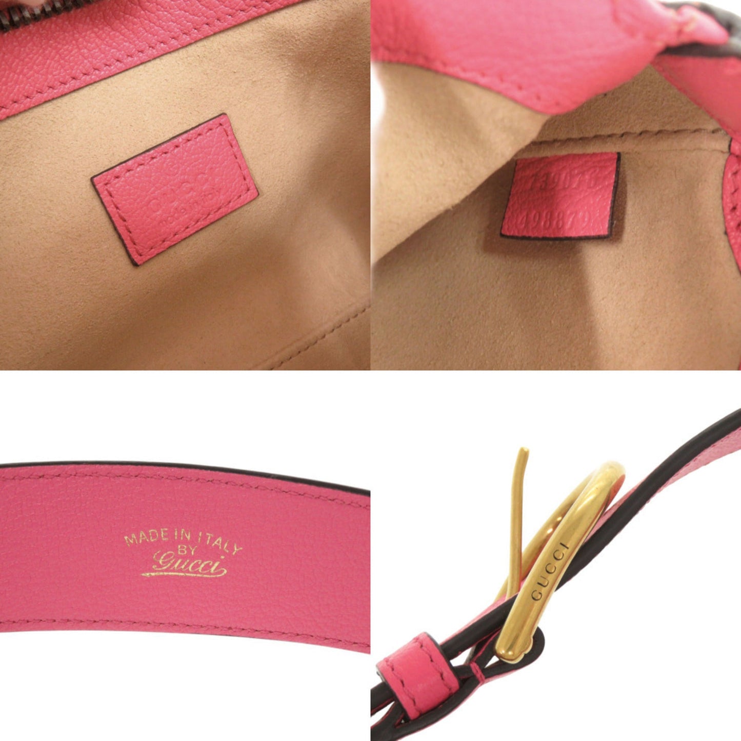 Gucci Pink Leather Handbag Shoulder Bag ( )