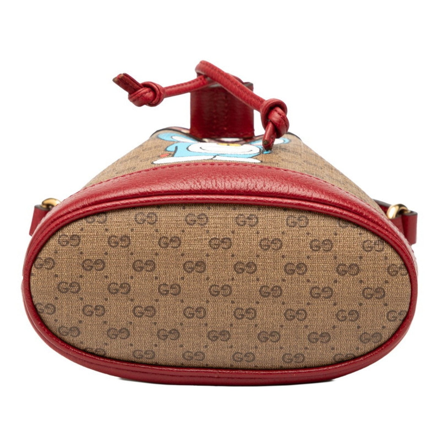 Gucci Brown Red Color Pvc Leather Shoulder Bag ( )