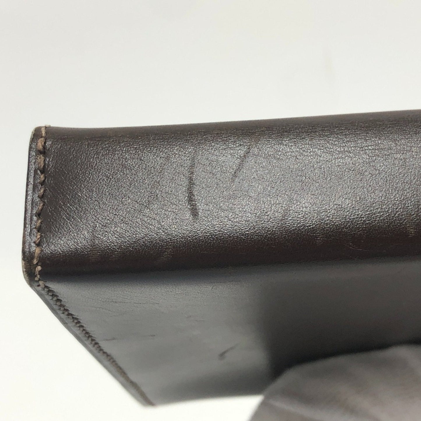 Hermes Brown Box Calf Leather Pouch ( )