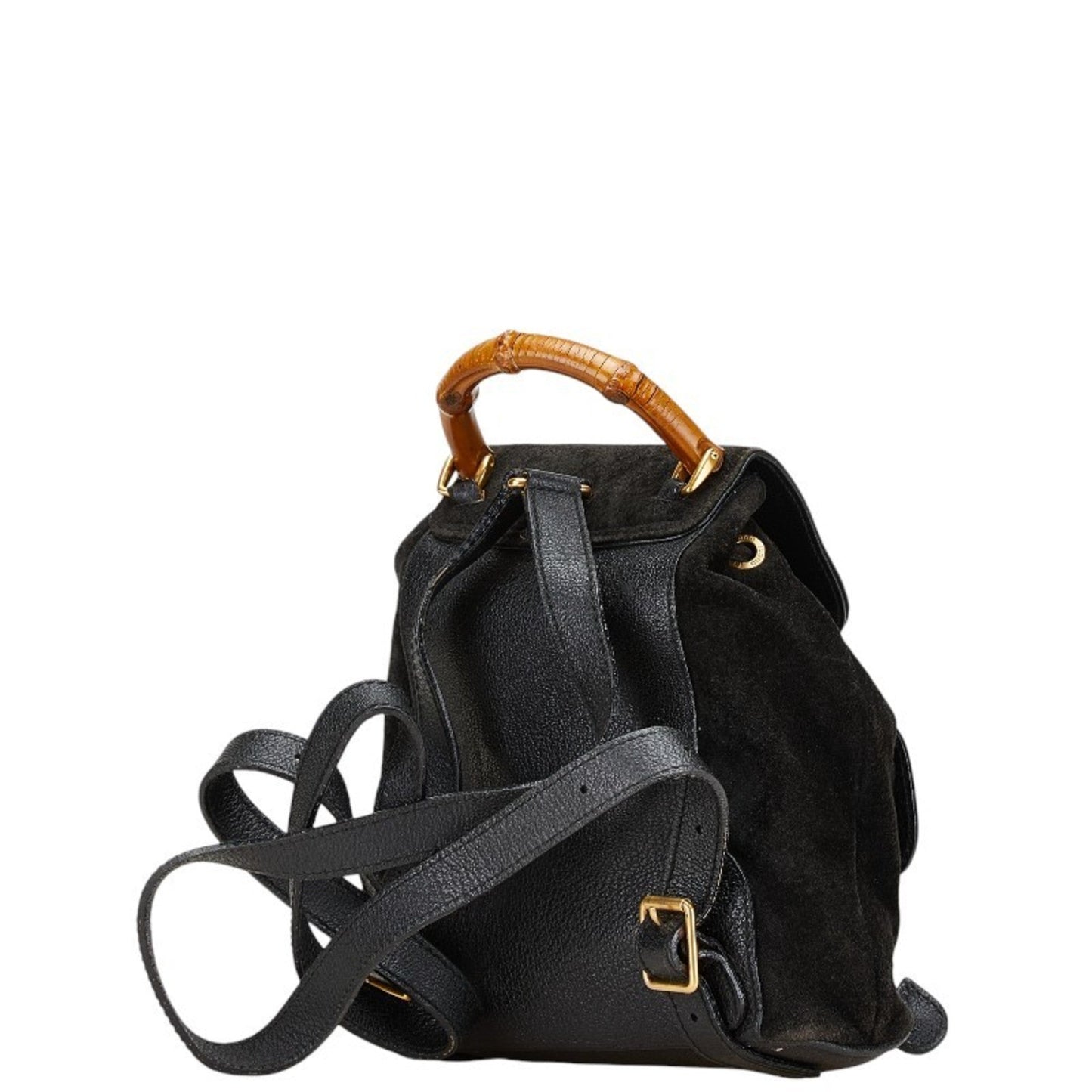 Gucci Black Leather Suede Backpack ( )