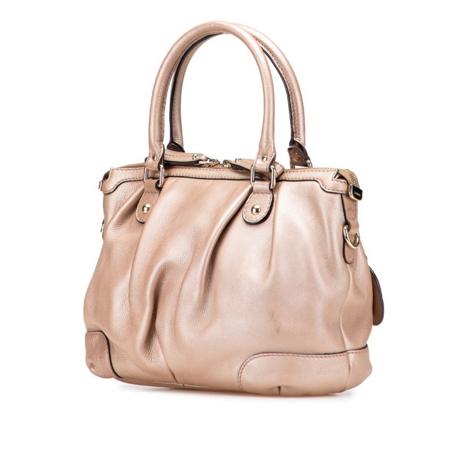 Gucci Sukey Beige Pink Beige Leather Handbag Shoulder Bag ( )