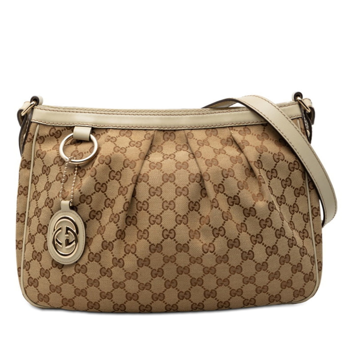 Gucci Beige Gg Canvas Shoulder Bag ( )