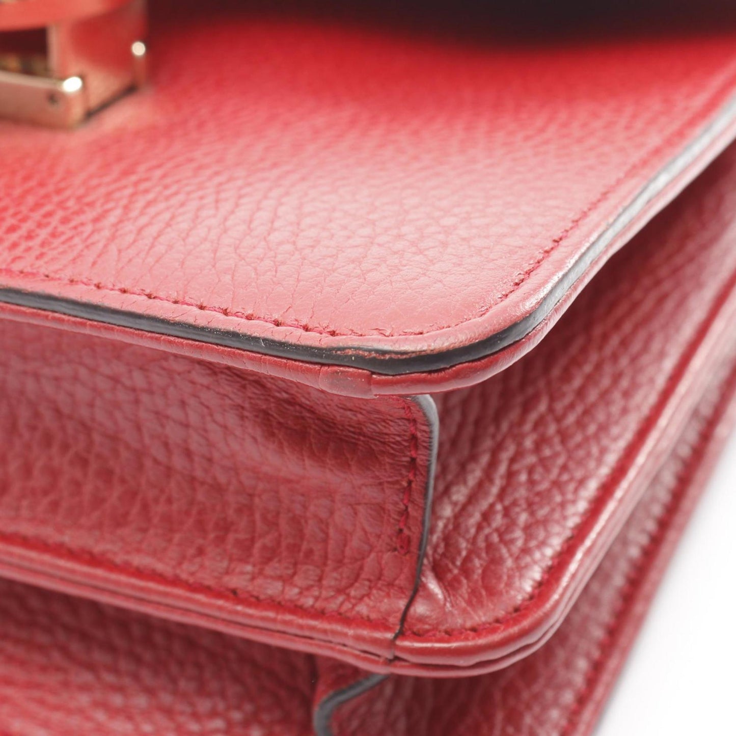 Gucci Red Color Leather Shoulder Bag ( )