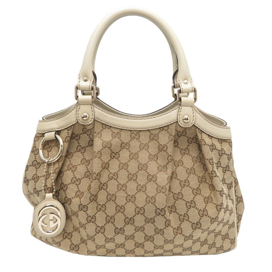 Gucci Sukey Beige Gg Canvas Handbag ( )