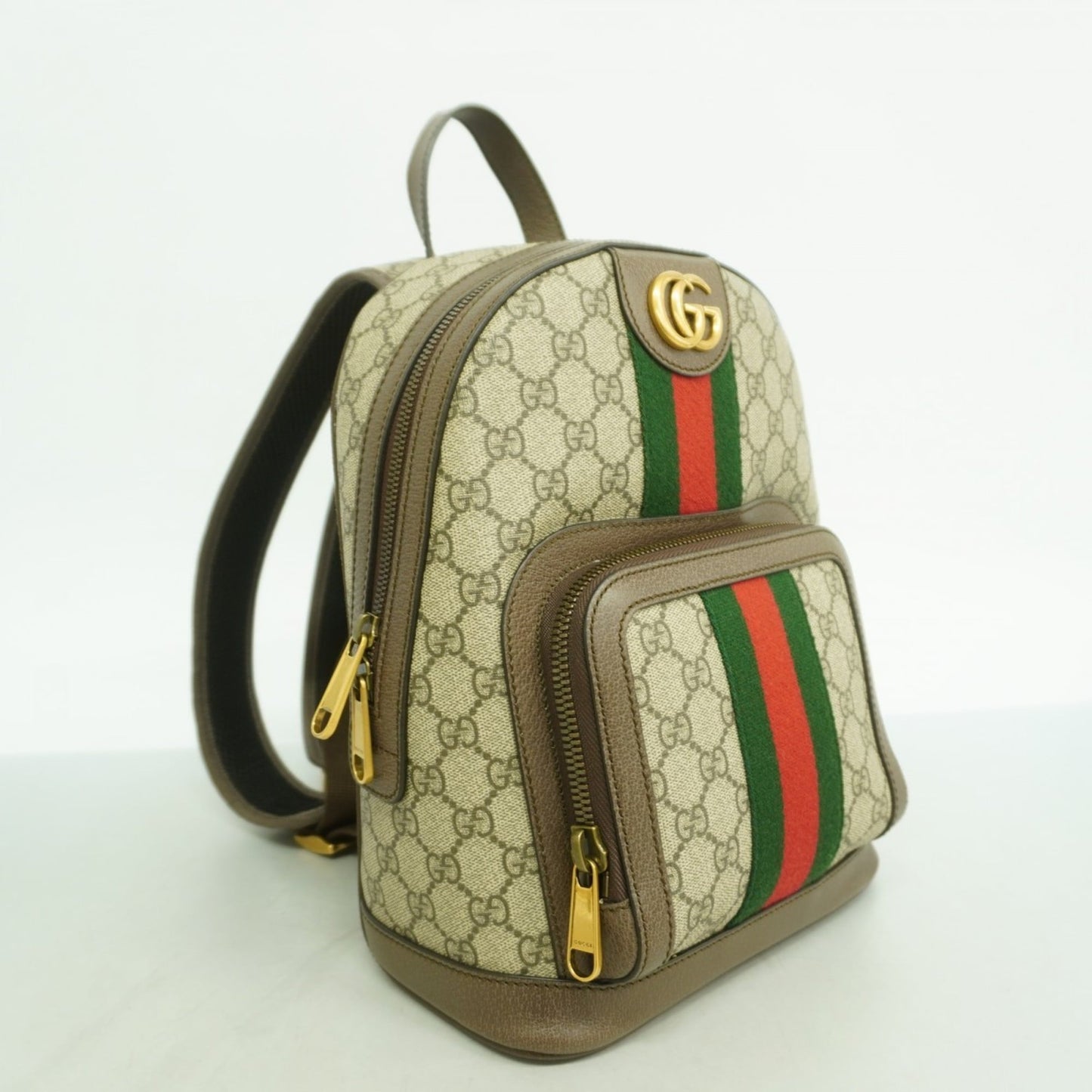 Gucci Brown Pvc Leather Backpack ( )