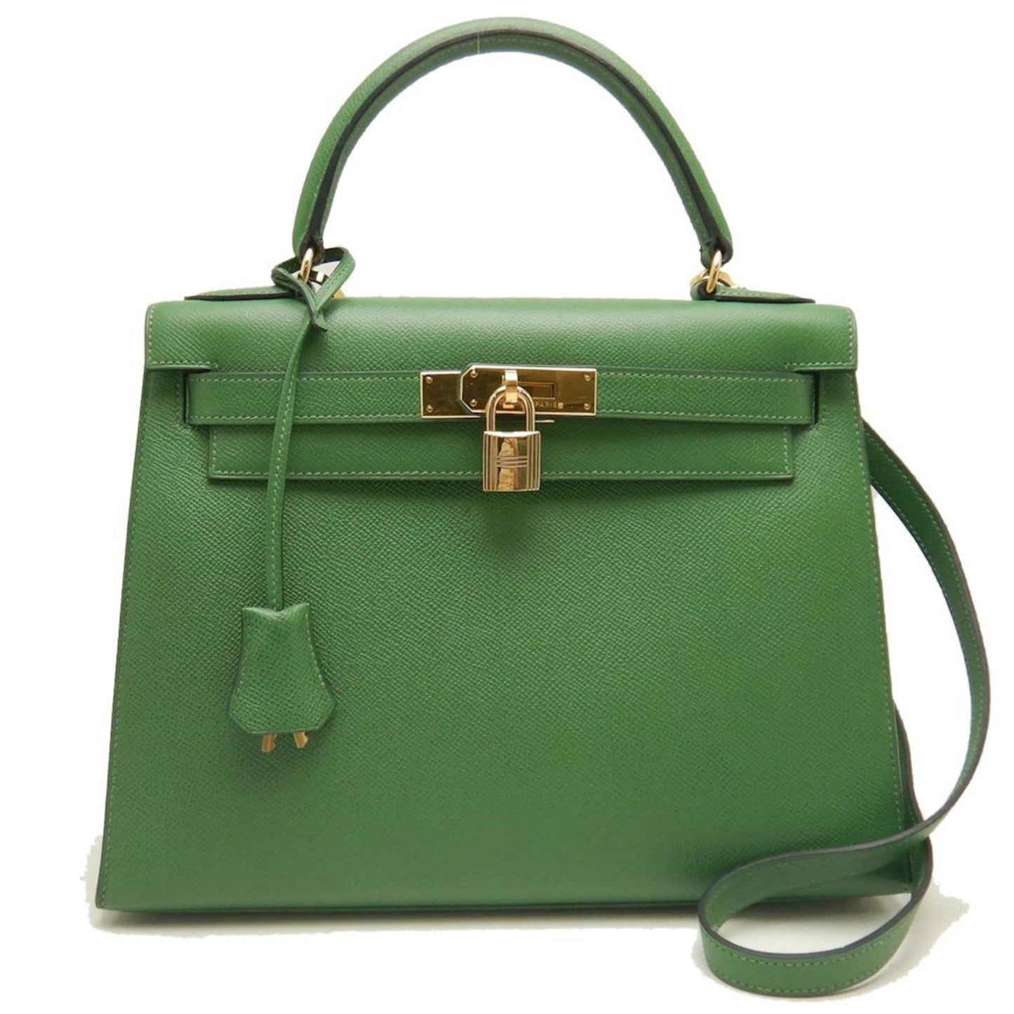 Hermes Green Courchevel Leather Handbag ( )
