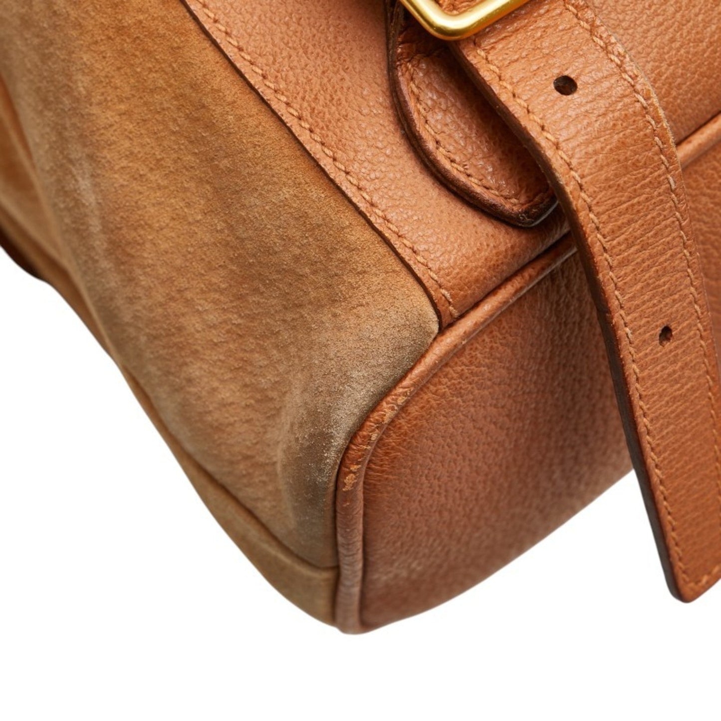 Gucci Brown Leather Suede Backpack ( )