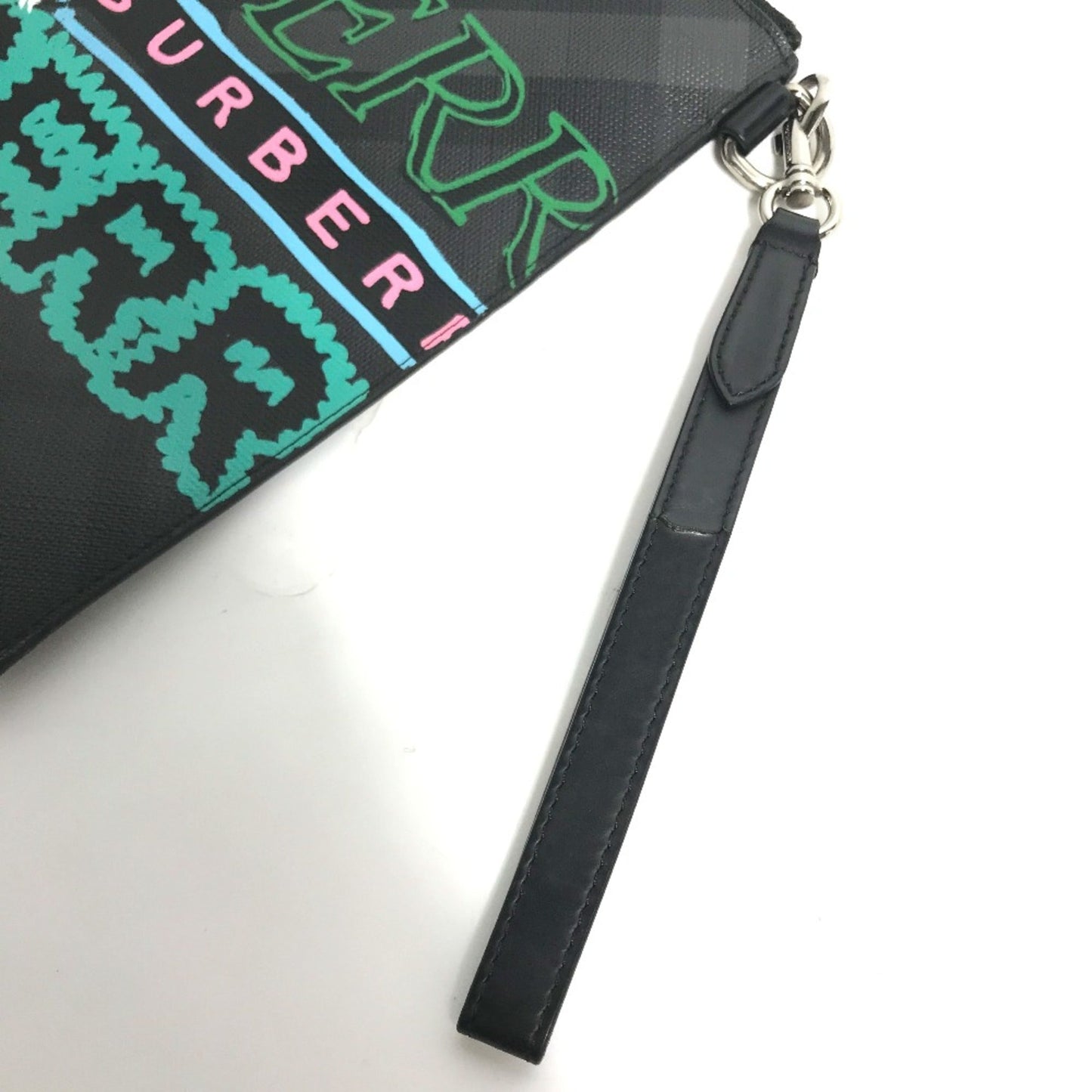 Burberry Black Leather Clutch Bag ( )