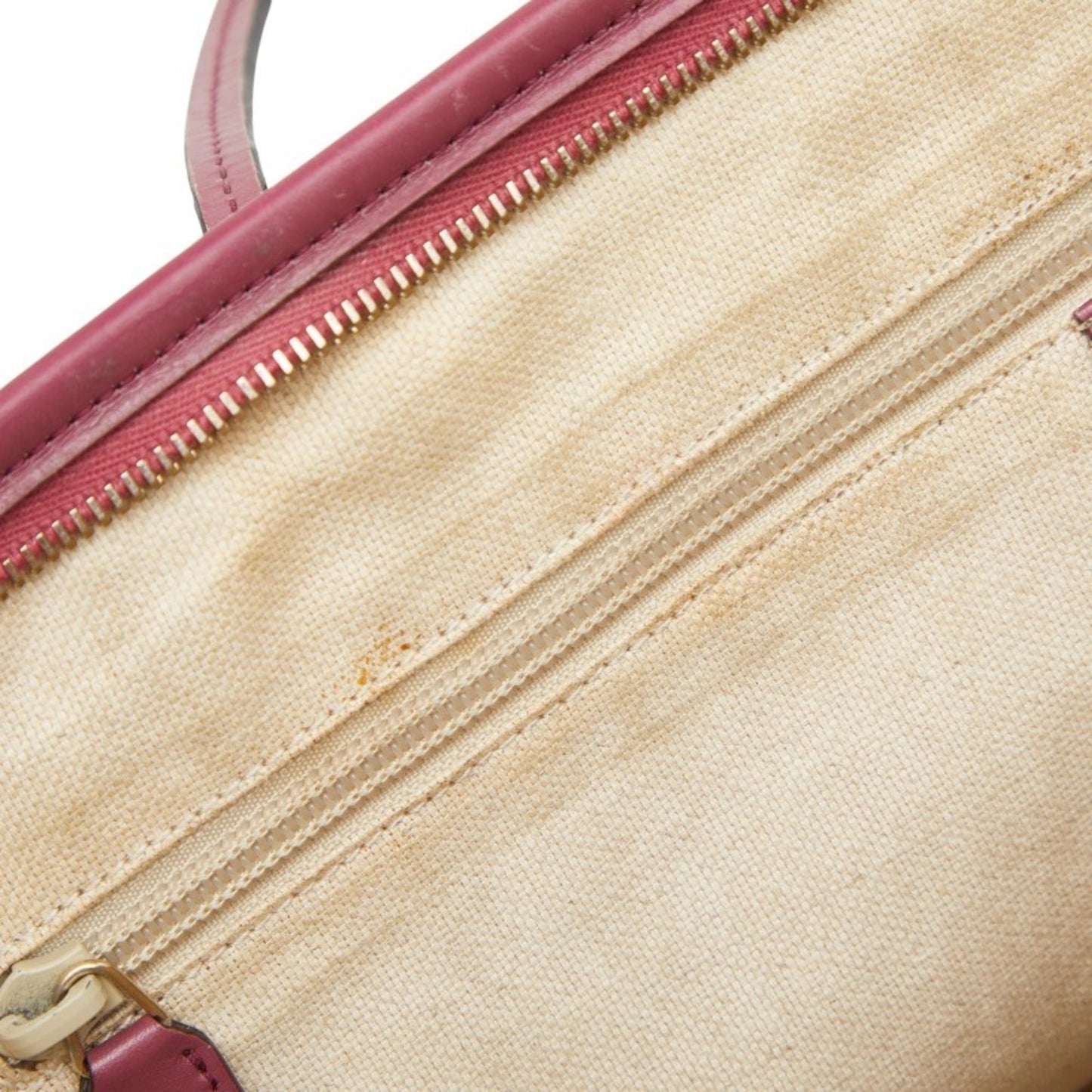 Gucci Green Canvas Leather Shoulder Bag Tote Bag ( )