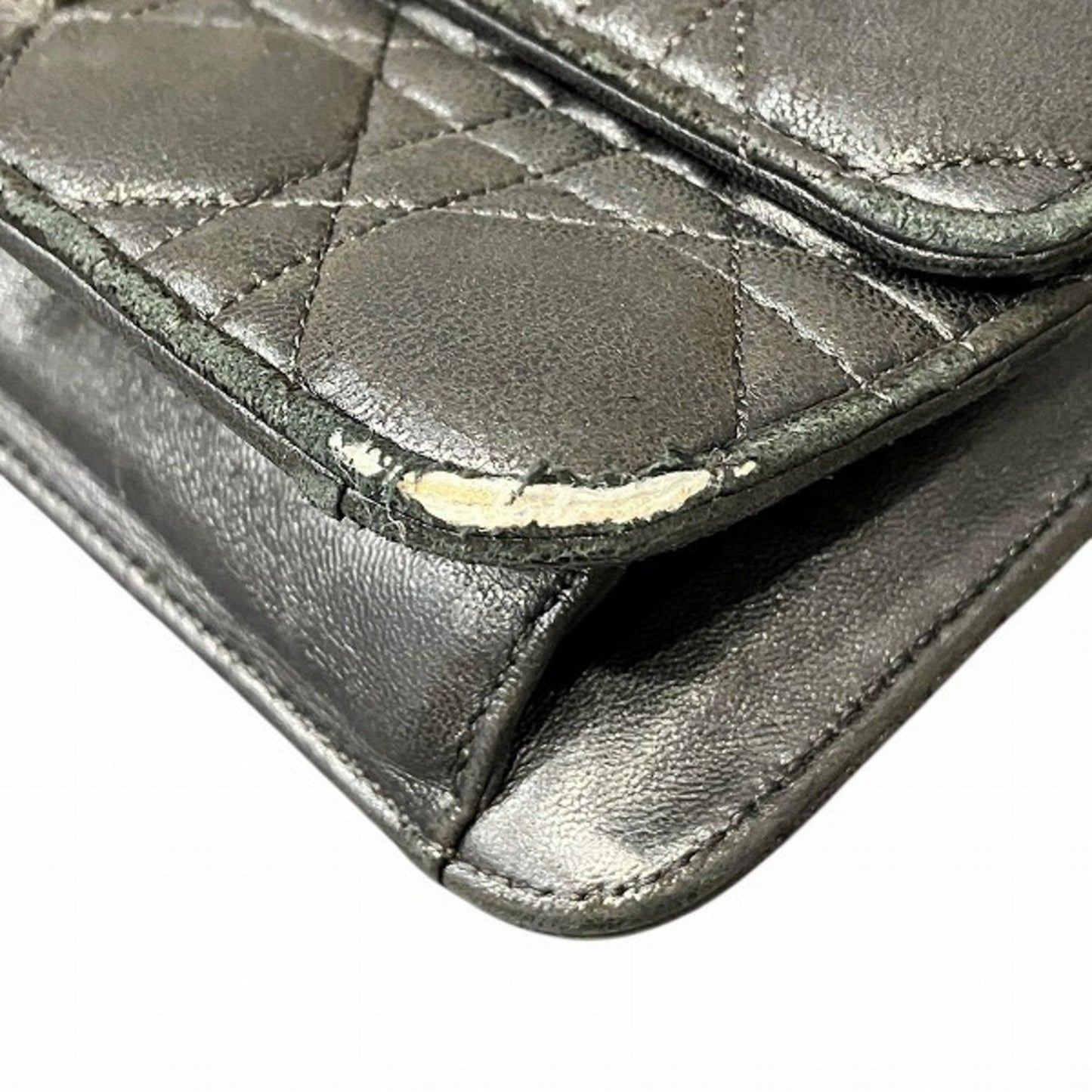 Christian Dior Black Leather Shoulder Bag ()