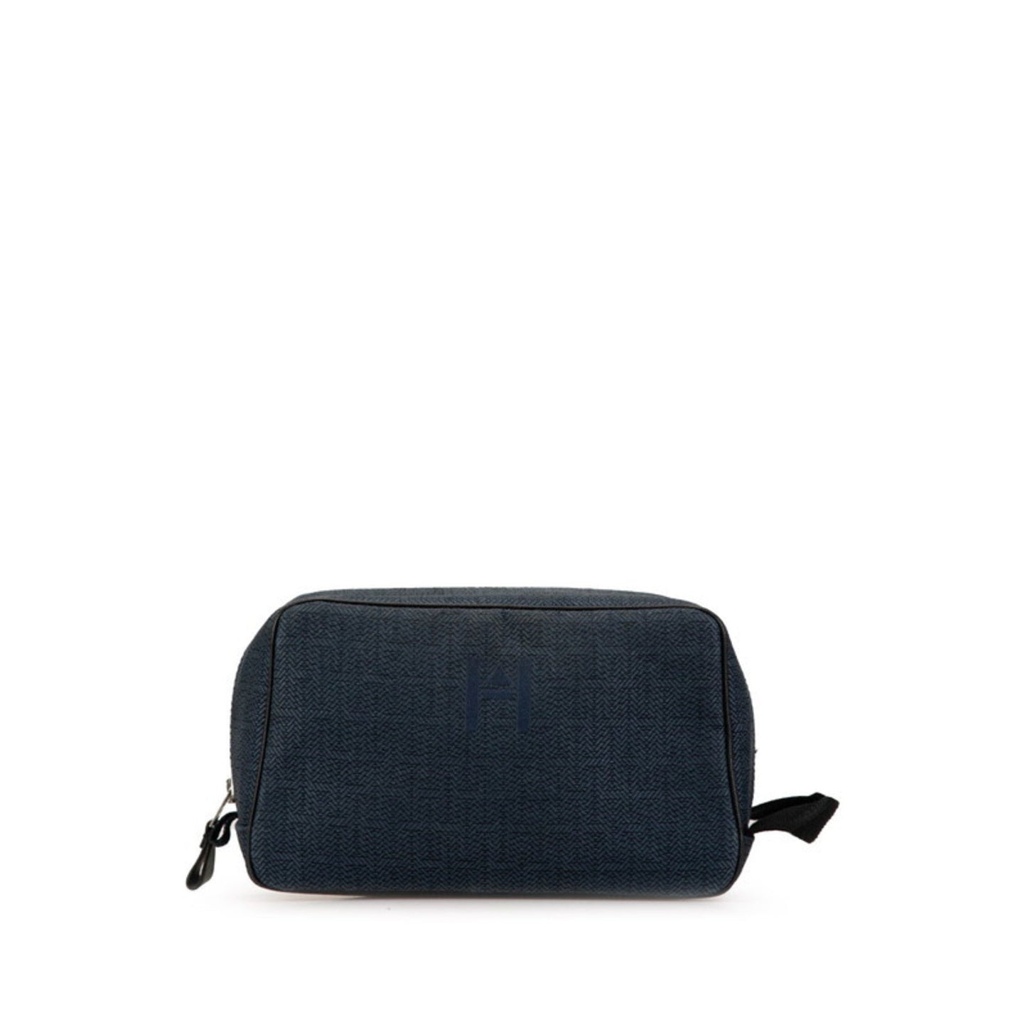 Hermes Navy Toile Chevron Pouch ( )