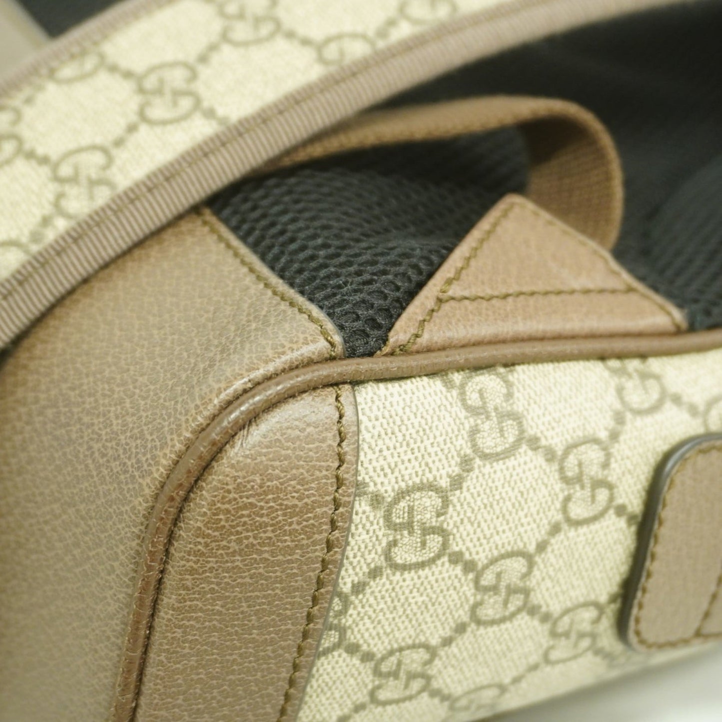 Gucci Brown Pvc Leather Backpack ( )