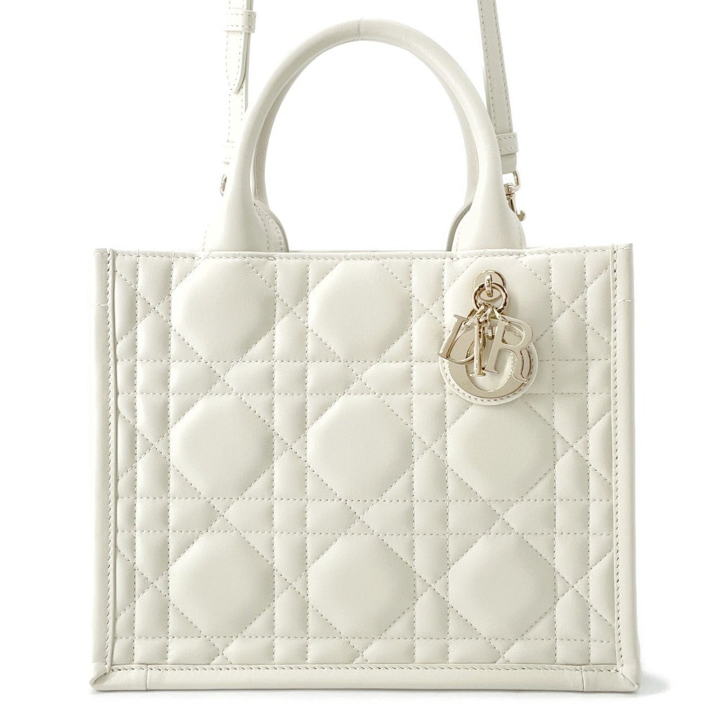 Christian Dior White Leather Handbag ()