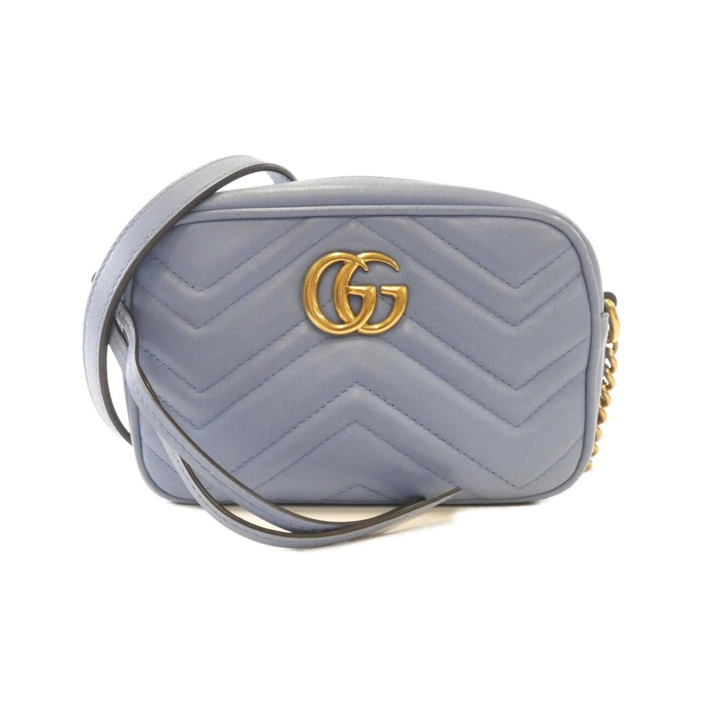 Gucci Light Blue Leather Shoulder Bag ( )