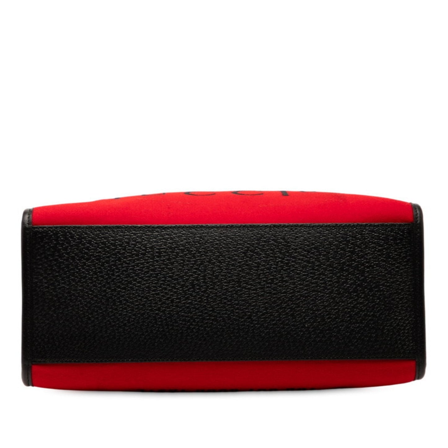 Gucci Black Red Color Canvas Leather Shoulder Bag Tote Bag ( )