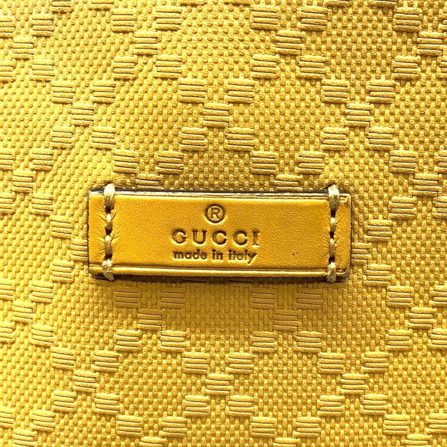 Gucci Diamante Yellow Leather Shoulder Bag Tote Bag ( )