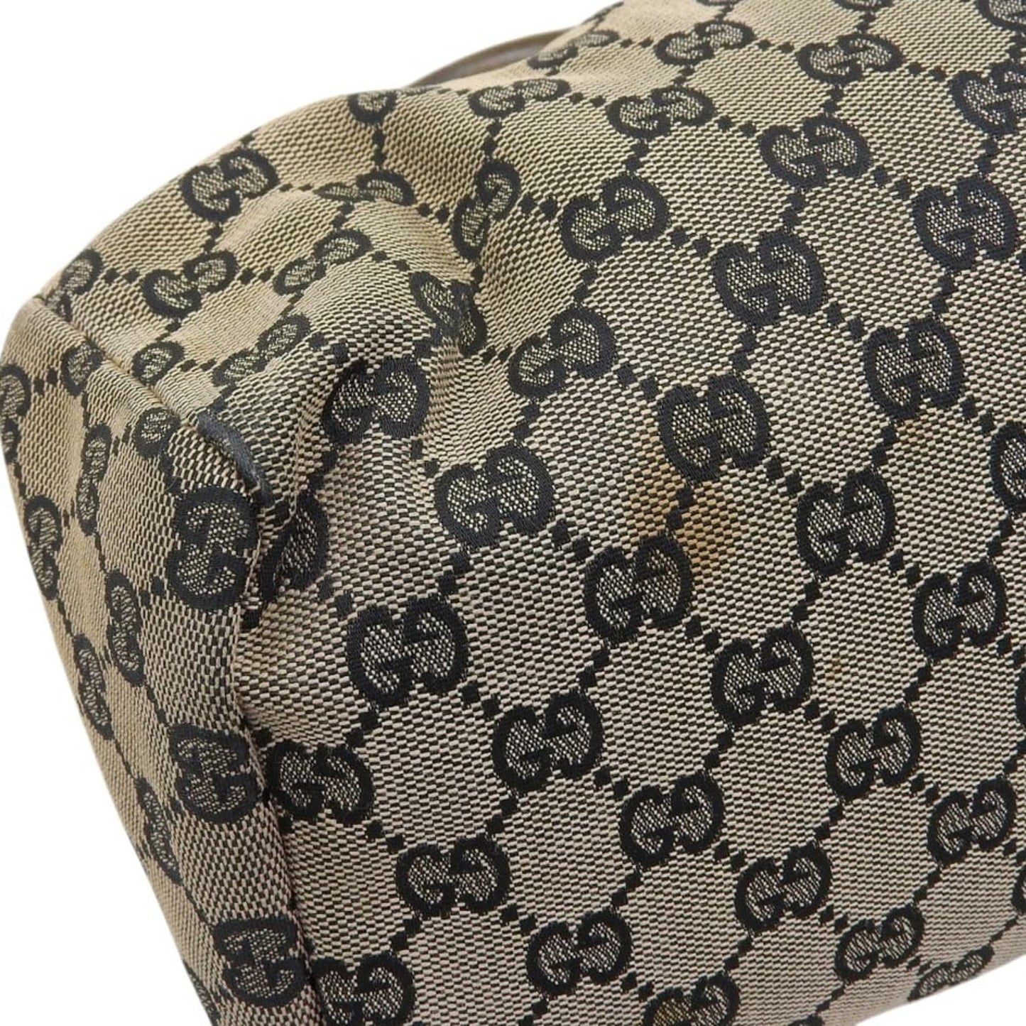 Gucci Gg Canvas Beige Black Brown Gg Canvas Handbag ( )