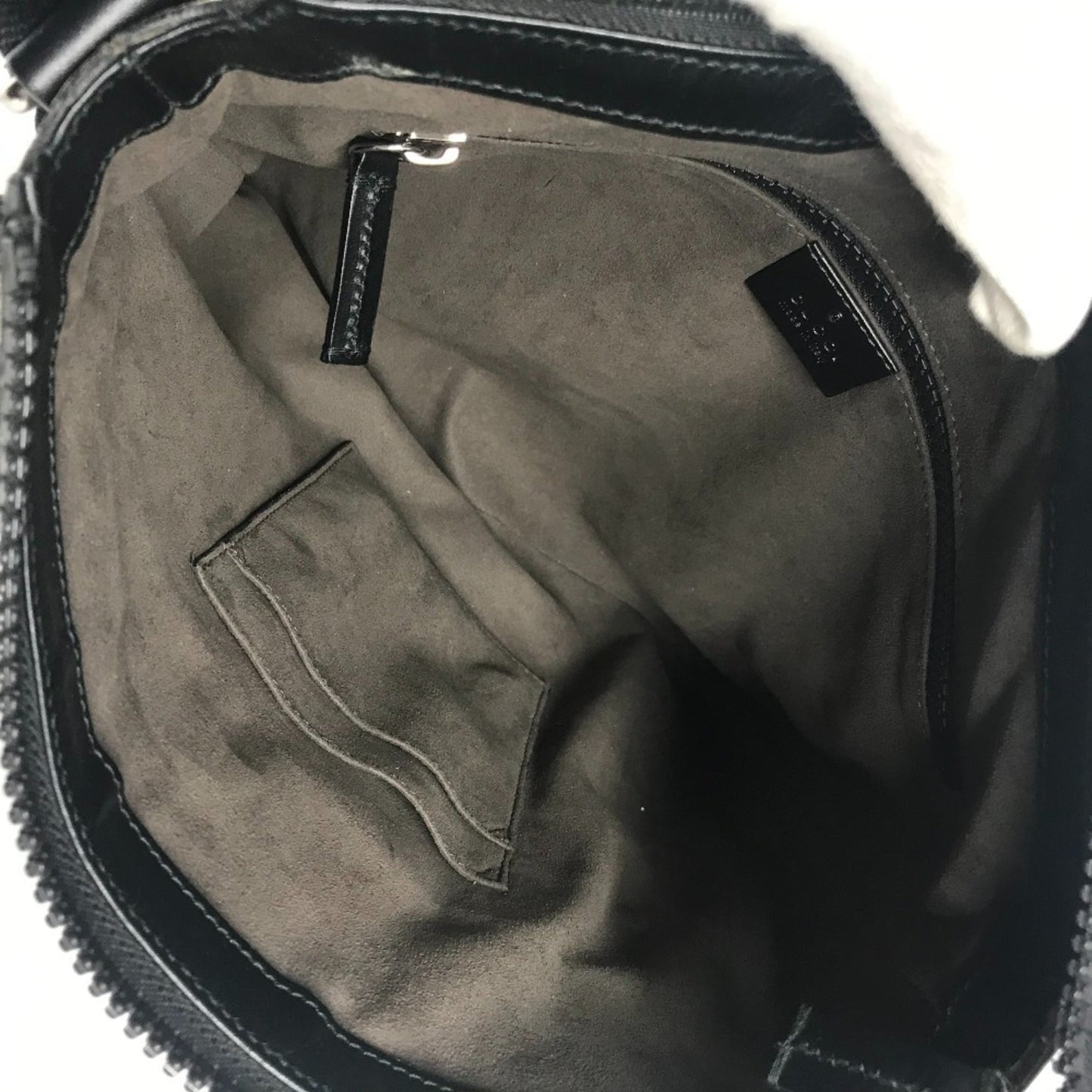 Gucci Beige Black Gg Supreme Leather Messenger Bag Shoulder Bag ( )