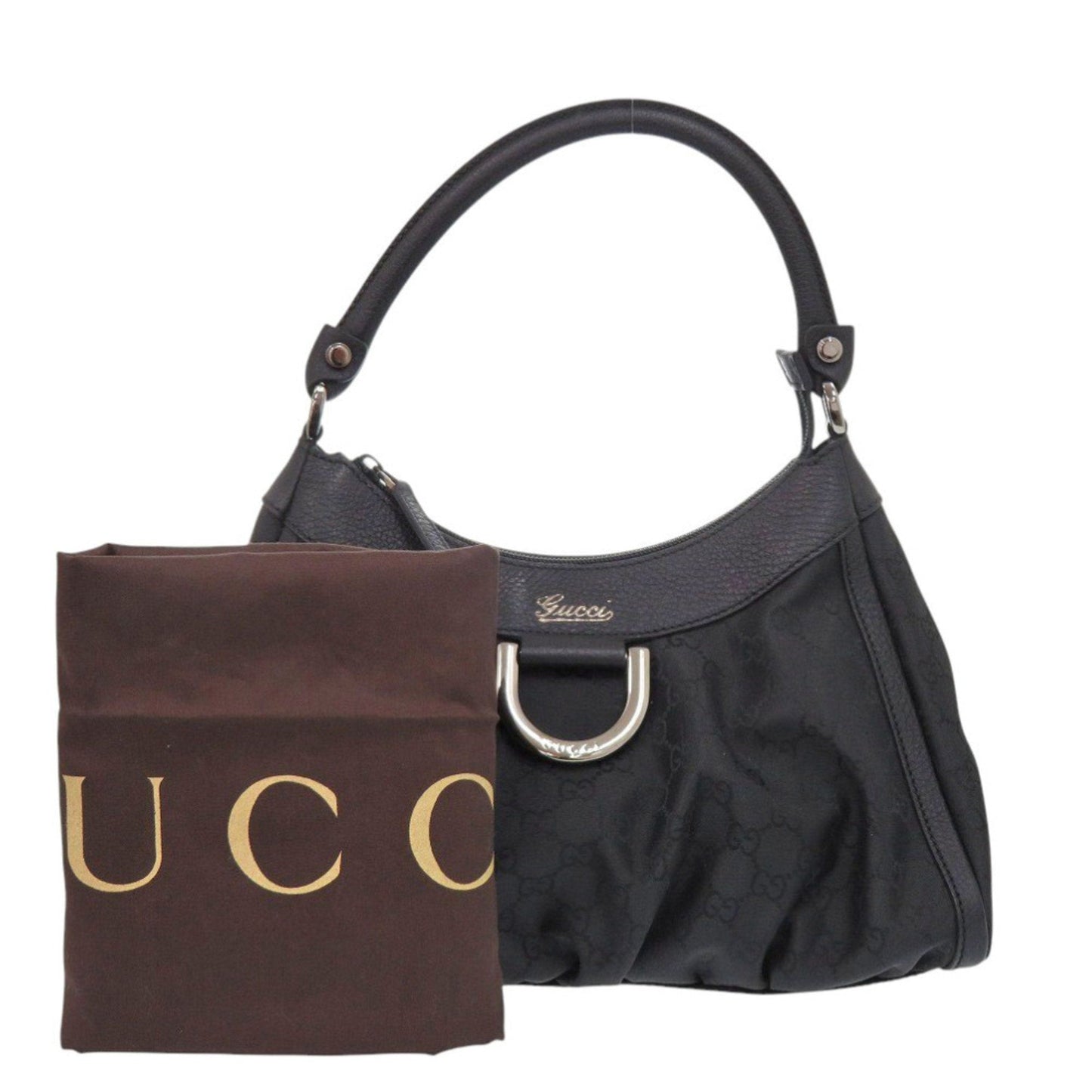 Gucci Black Nylon Handbag Shoulder Bag ( )