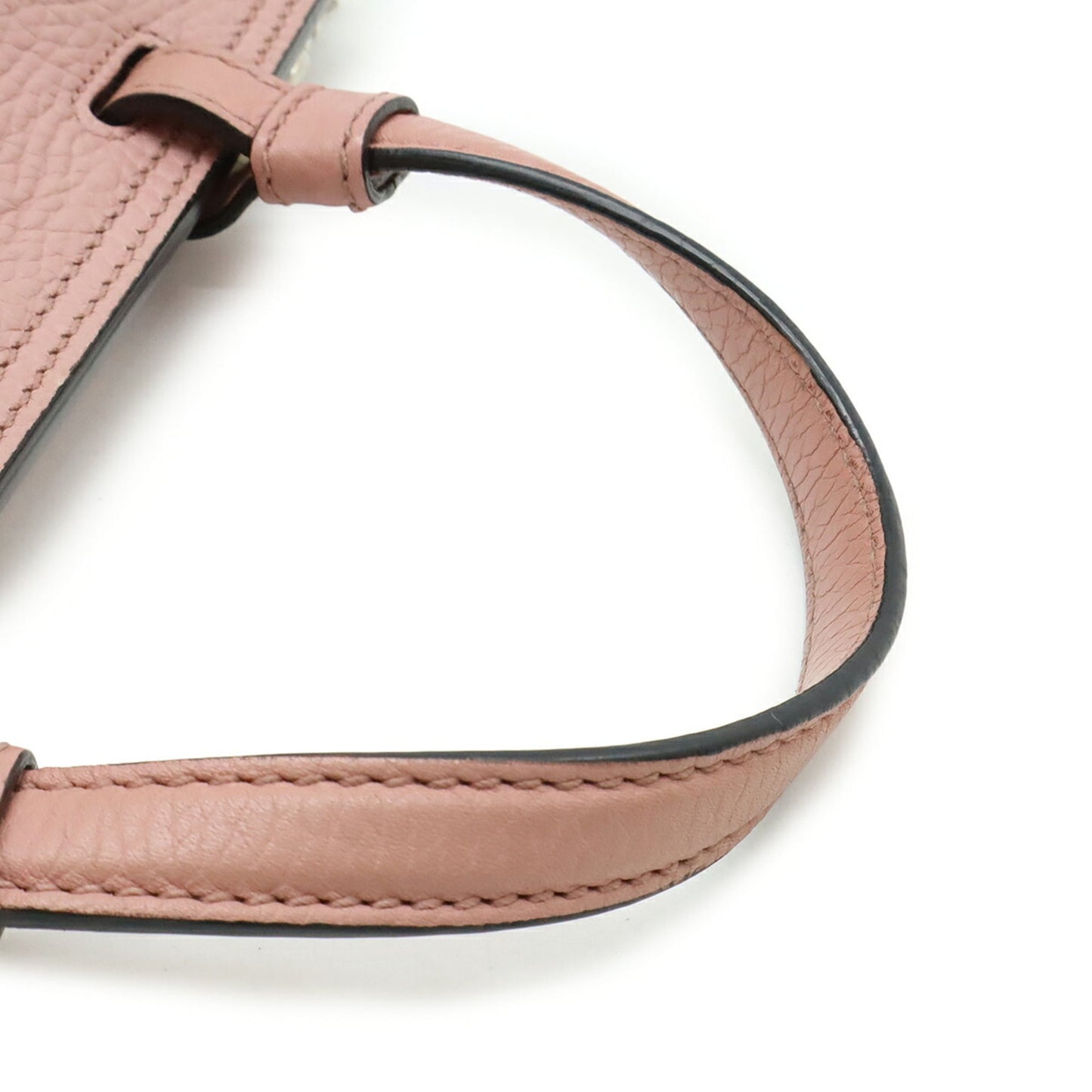 Gucci Pink Bamboo Leather Handbag Shoulder Bag ( )