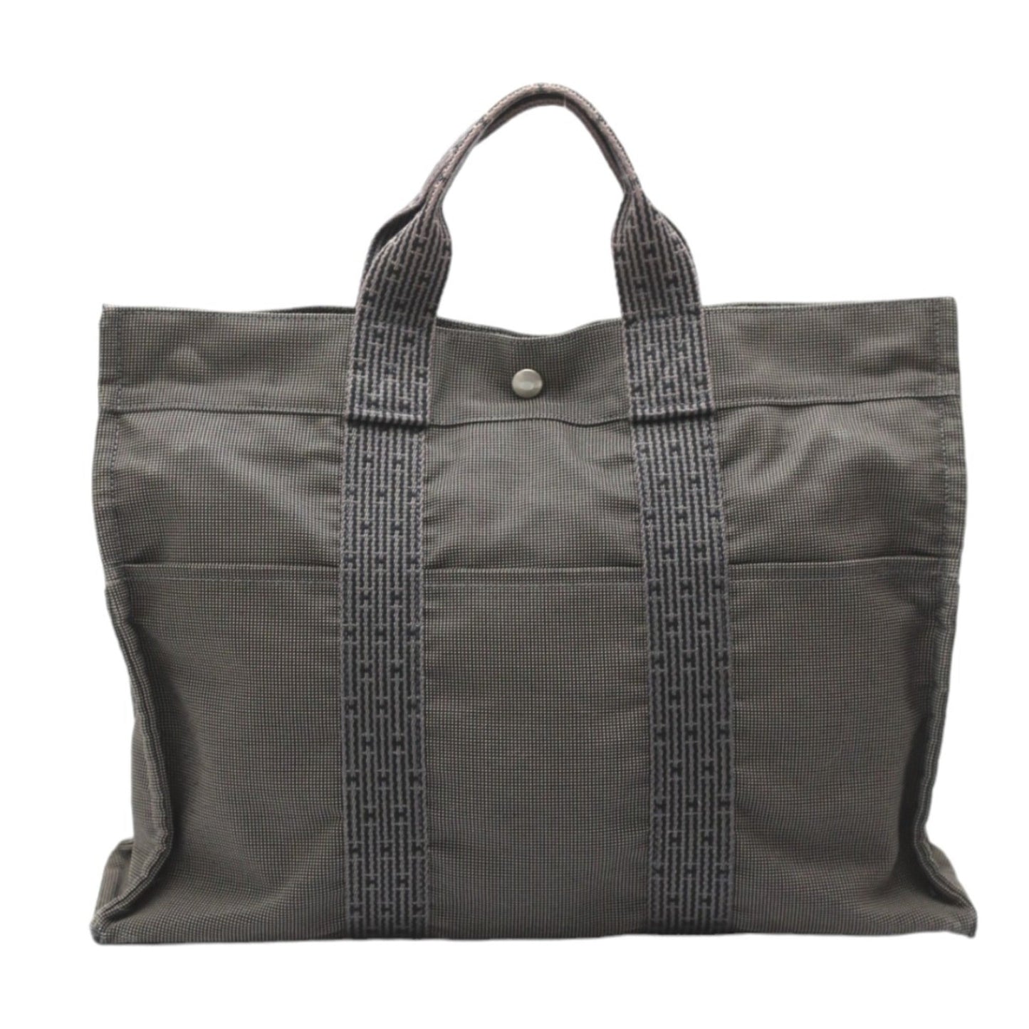 Hermes Her Line Gray Canvas Tote Bag ( )