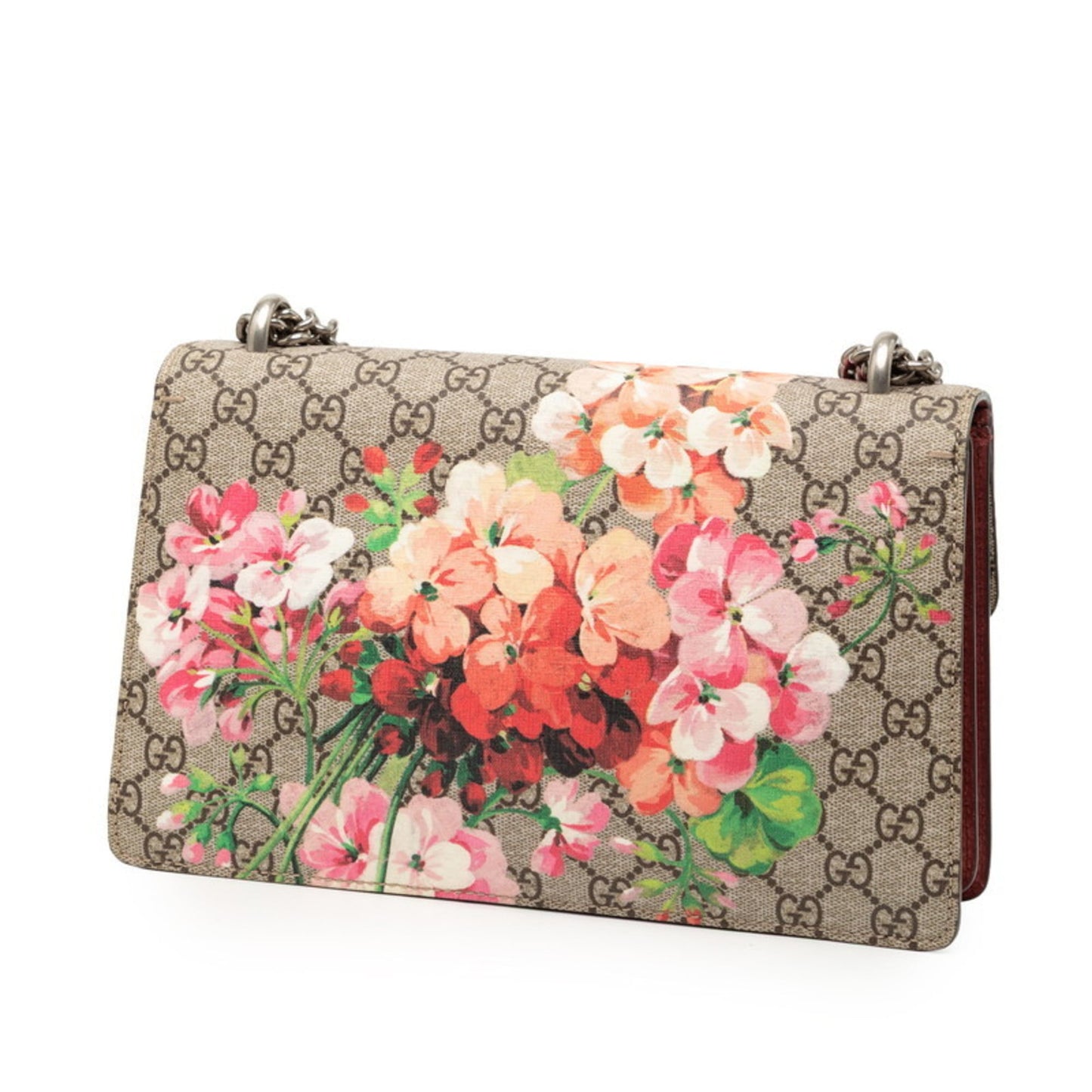 Gucci Beige Red Color Pvc Suede Shoulder Bag ( )