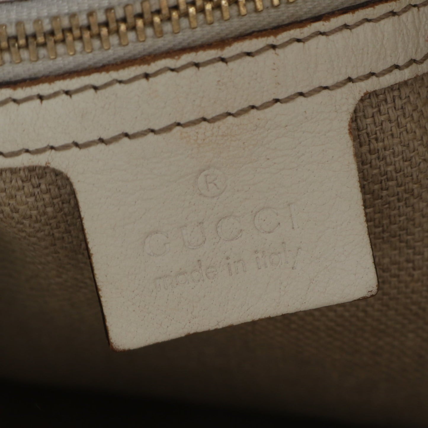 Gucci Brown Leather Canvas Shoulder Bag ( )