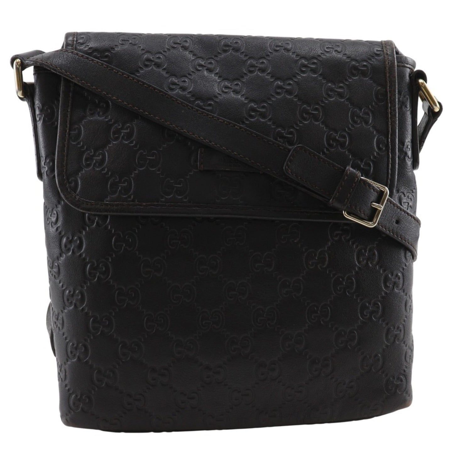 Gucci Brown Leather Shoulder Bag ( )