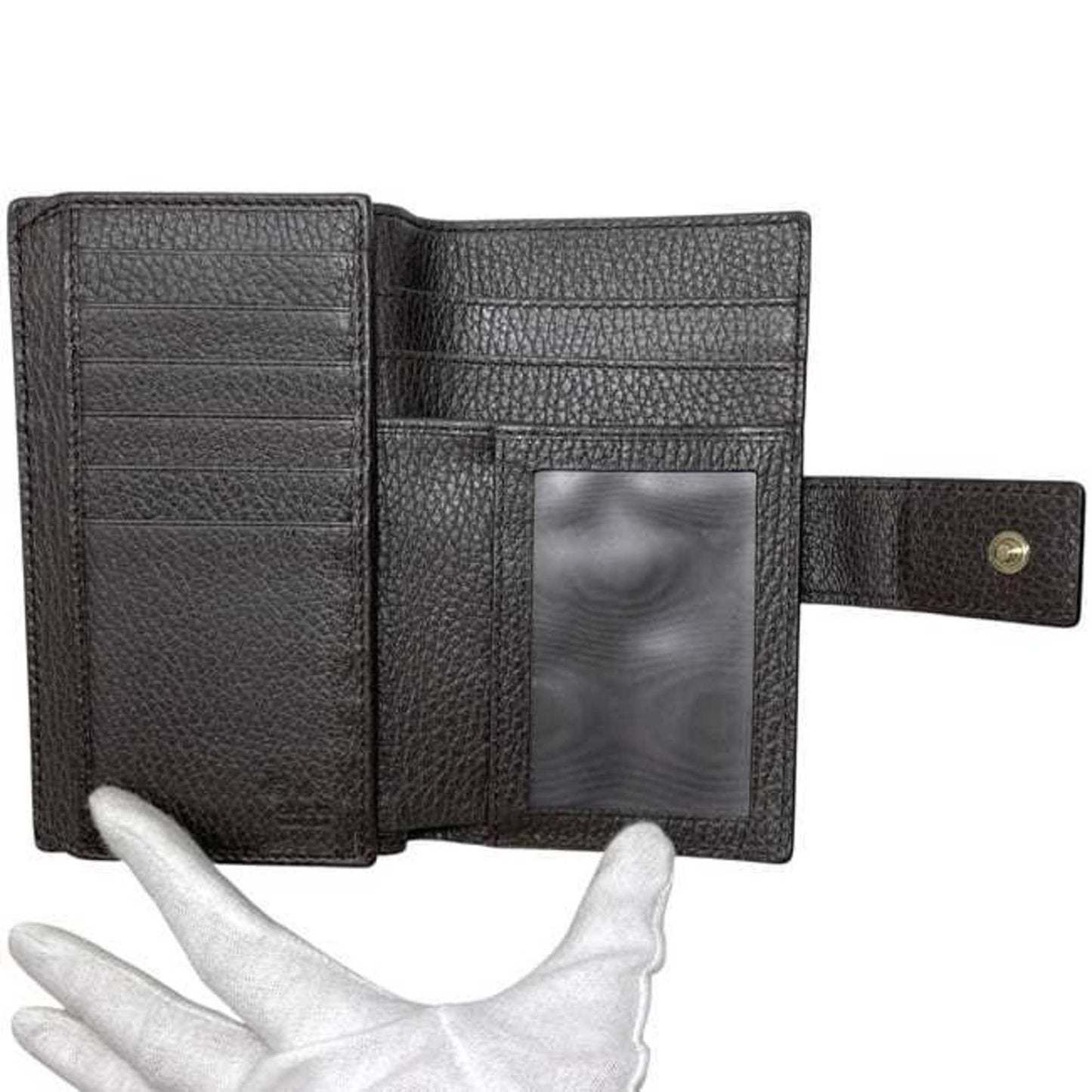 Gucci Brown Leather Wallet (Tri-Fold) ( )