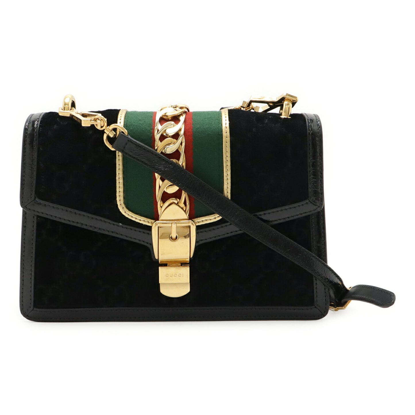 Gucci Black Green Red Color Shoulder Bag ( )