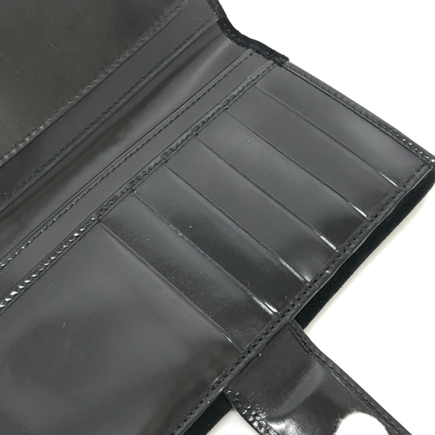 Gucci Black Suede Leather Long Wallet (Bi-Fold) ( )