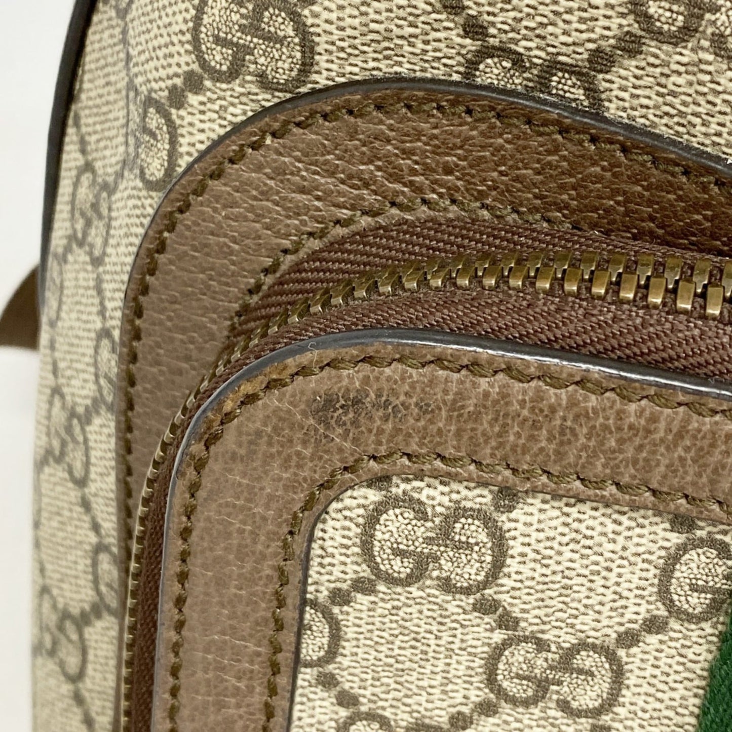 Gucci Brown Pvc Leather Backpack ( )