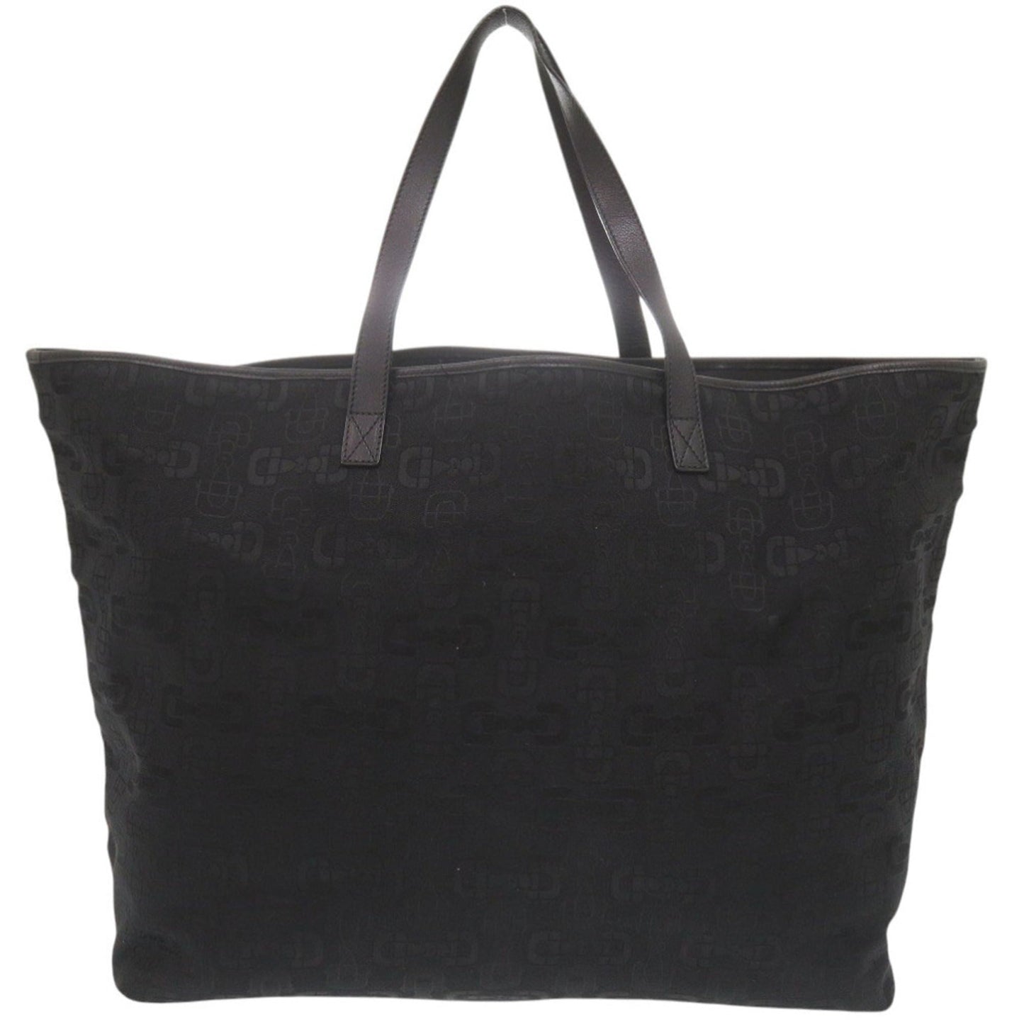 Gucci Black Canvas Leather Tote Bag ( )