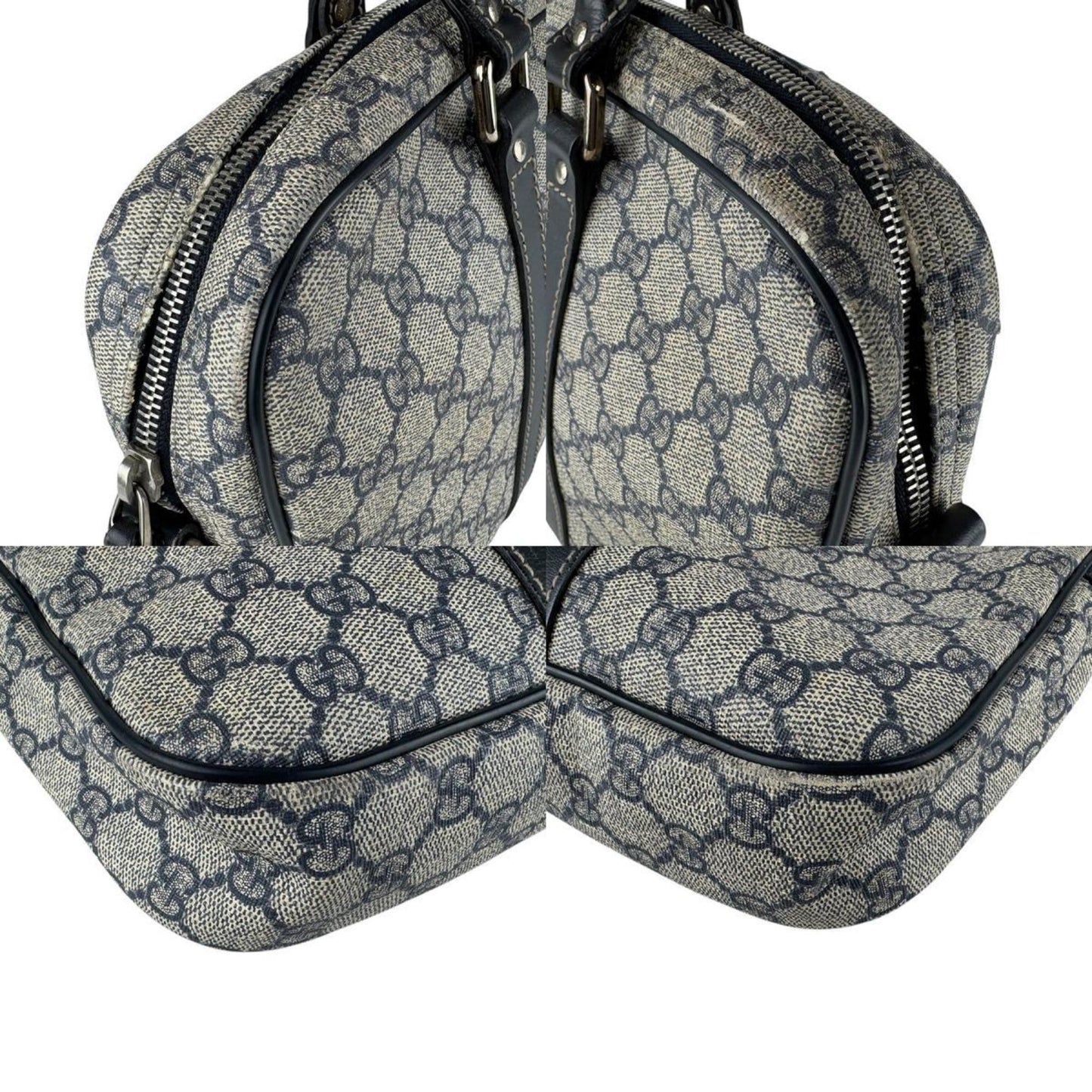 Gucci Navy Gg Supreme Handbag ( )