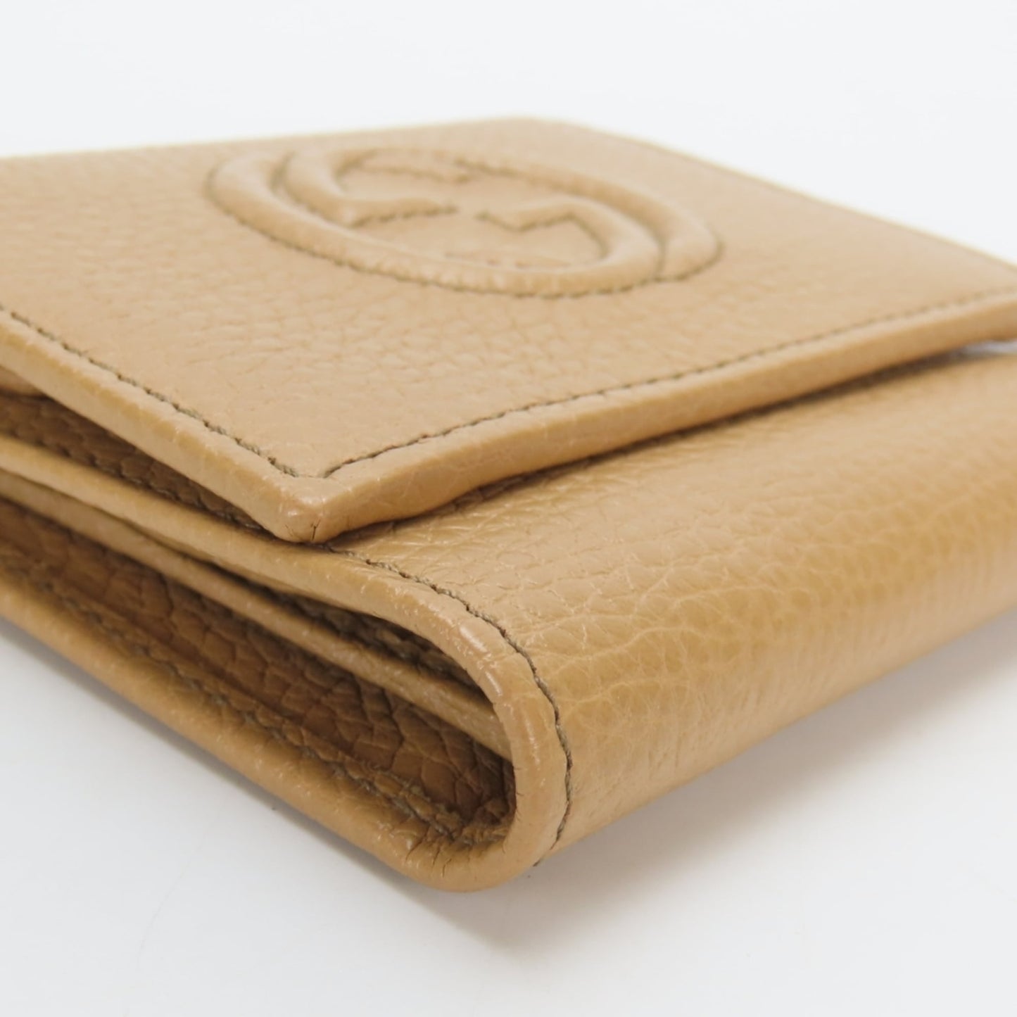 Gucci Beige Leather Wallet (Tri-Fold) ( )