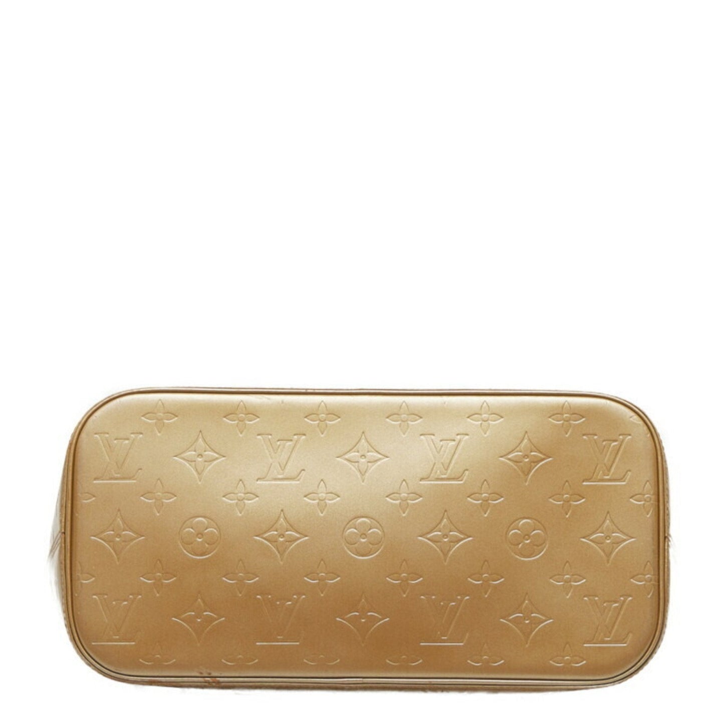 LOUIS VUITTON Monogram Matte Stockton Tote Bag Ambre Gold Leather Women's
