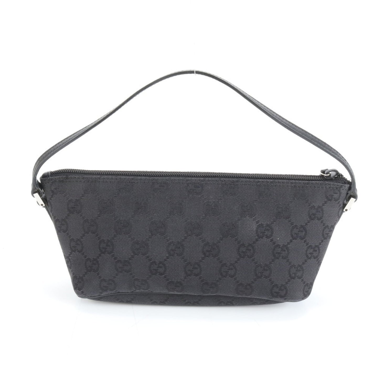 Gucci Black Leather Canvas Pouch Shoulder Bag ( )