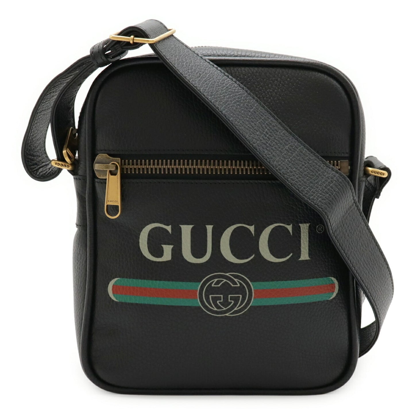 Gucci Black Leather Shoulder Bag ( )