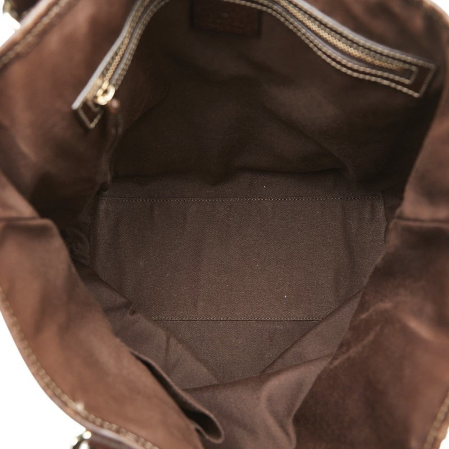 Gucci Gg Canvas Beige Brown Gg Canvas Leather Shoulder Bag Tote Bag ( )