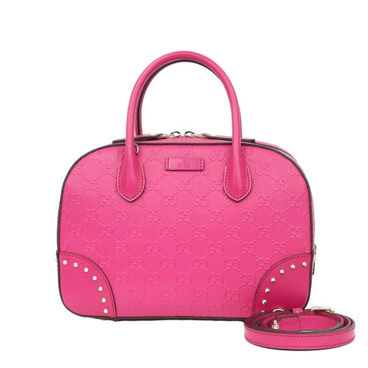Gucci Pink Leather Shoulder Bag Style 4