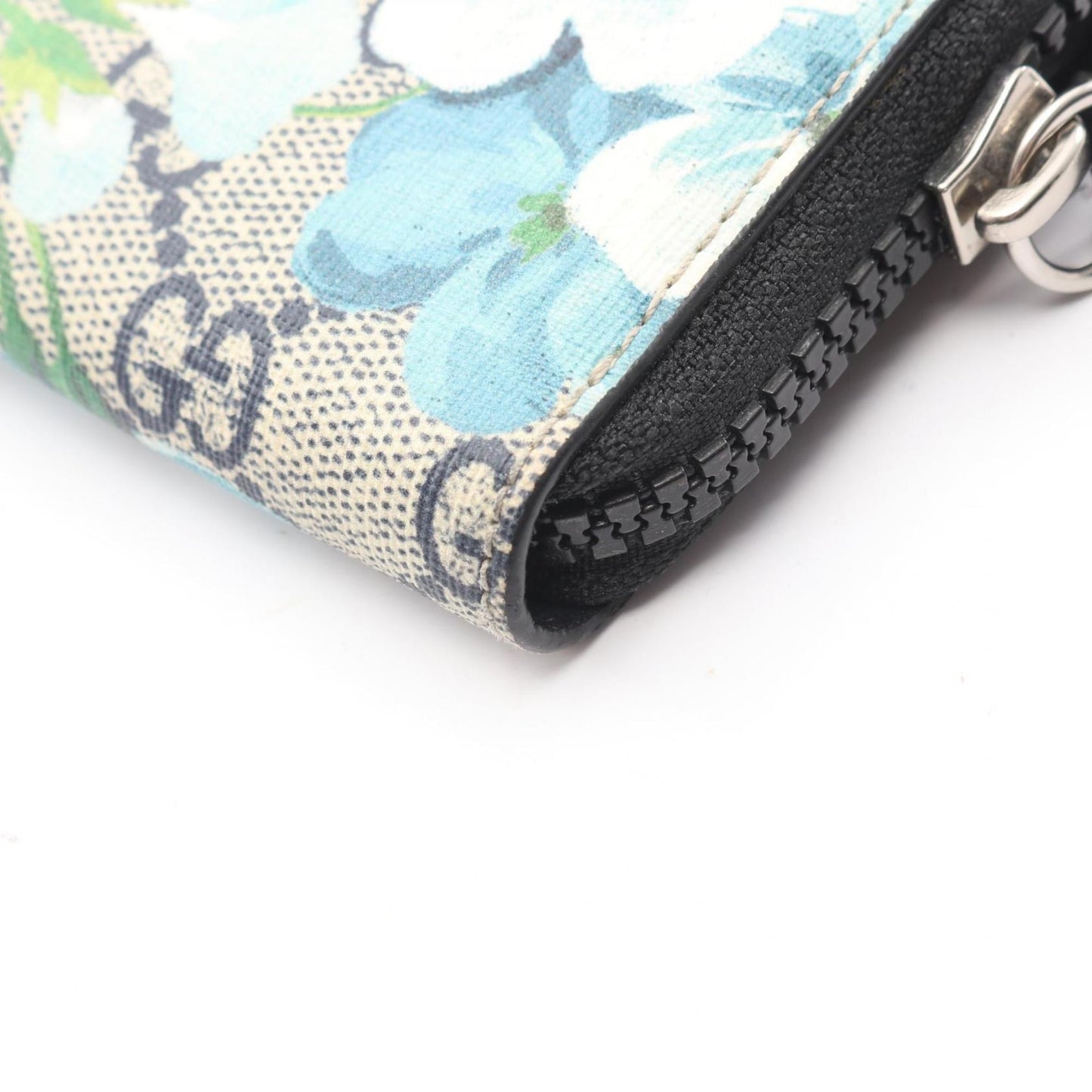 Gucci Blue Green Ivory Canvas Pvc Long Wallet (Bi-Fold) ( )