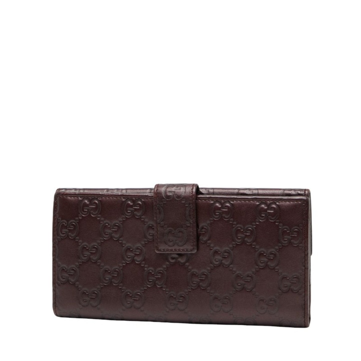 Gucci Brown Leather Long Wallet (Bi-Fold) ( )