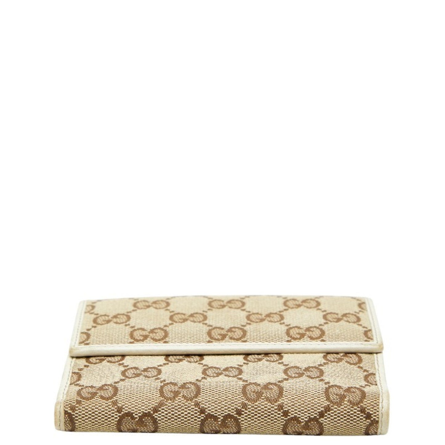 Gucci Beige Ivory Canvas Leather Wallet (Bi-Fold) ( )