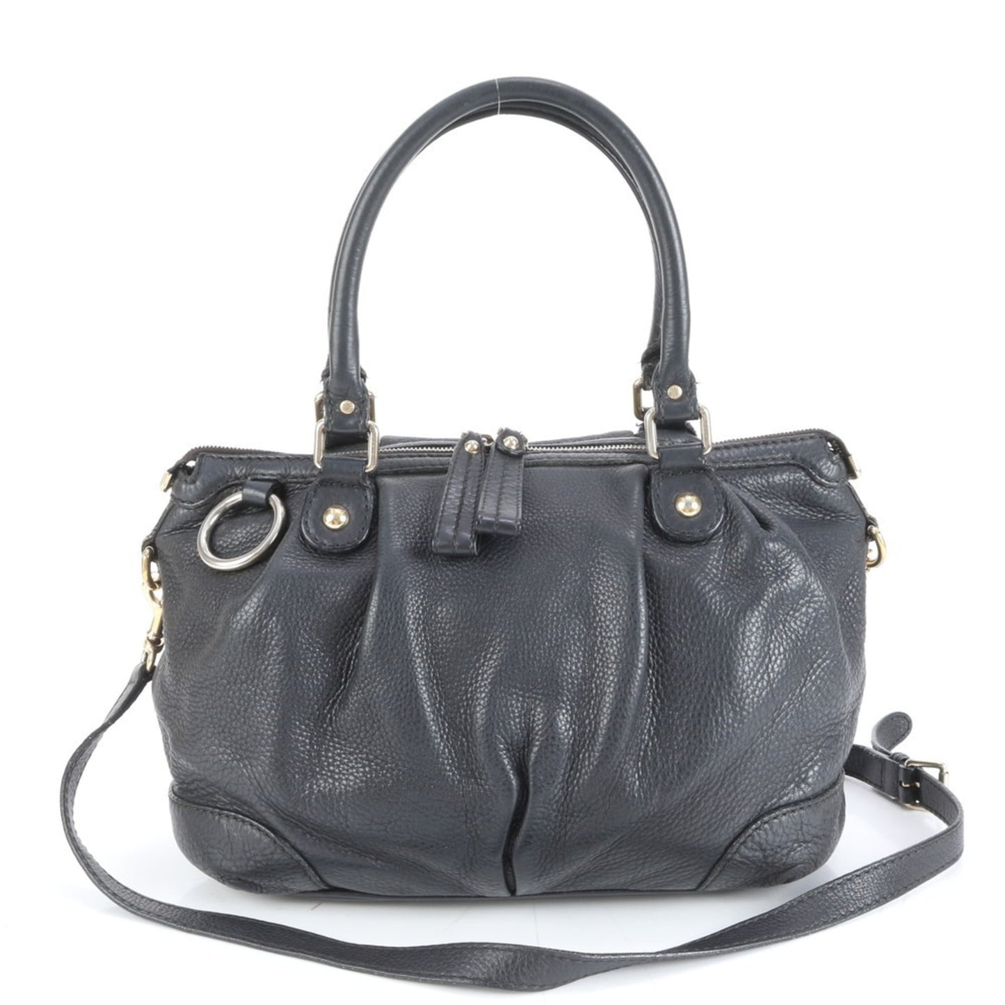 Gucci Black Leather Shoulder Bag ( )