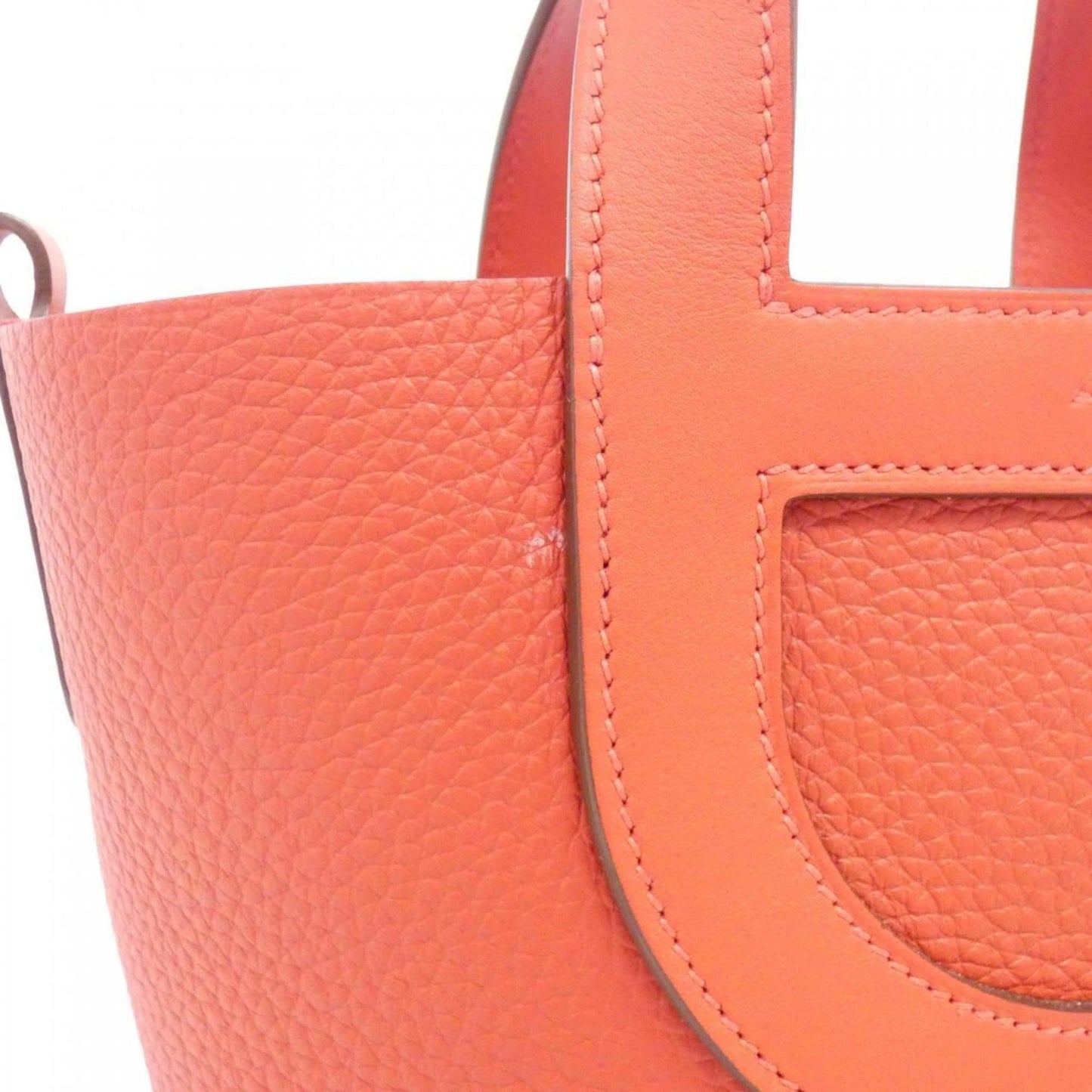 Hermes Vermilion Taurillon Clemence Leather Swift Leather Handbag ( )