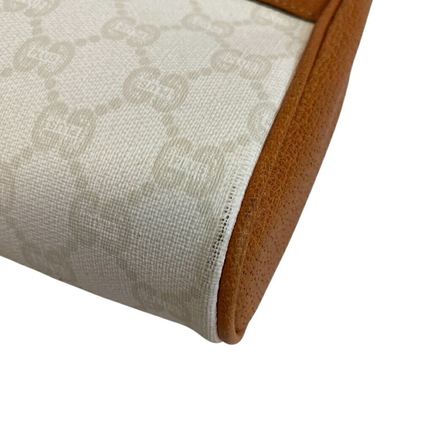 Gucci Gg Plus White Pvc Clutch Bag ( )