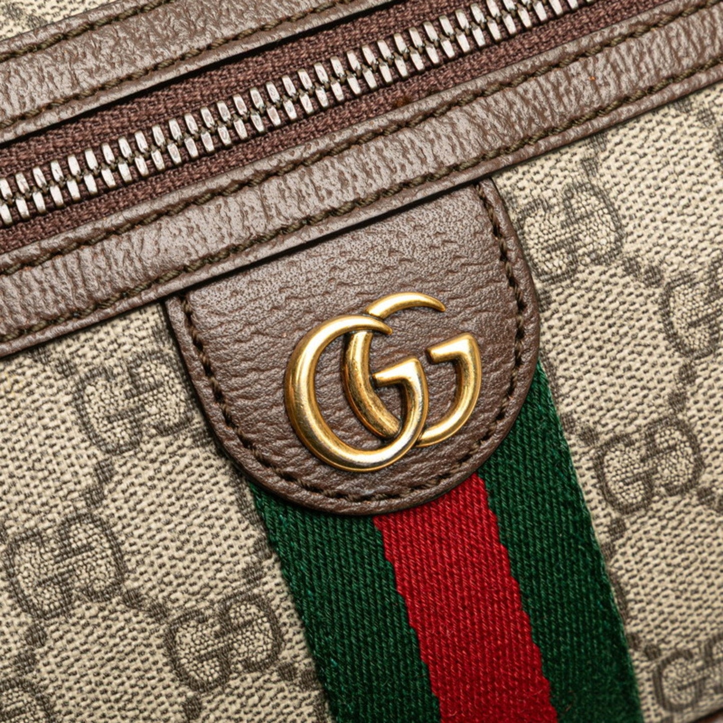 Gucci Beige Brown Pvc Leather Sling Bag ( )