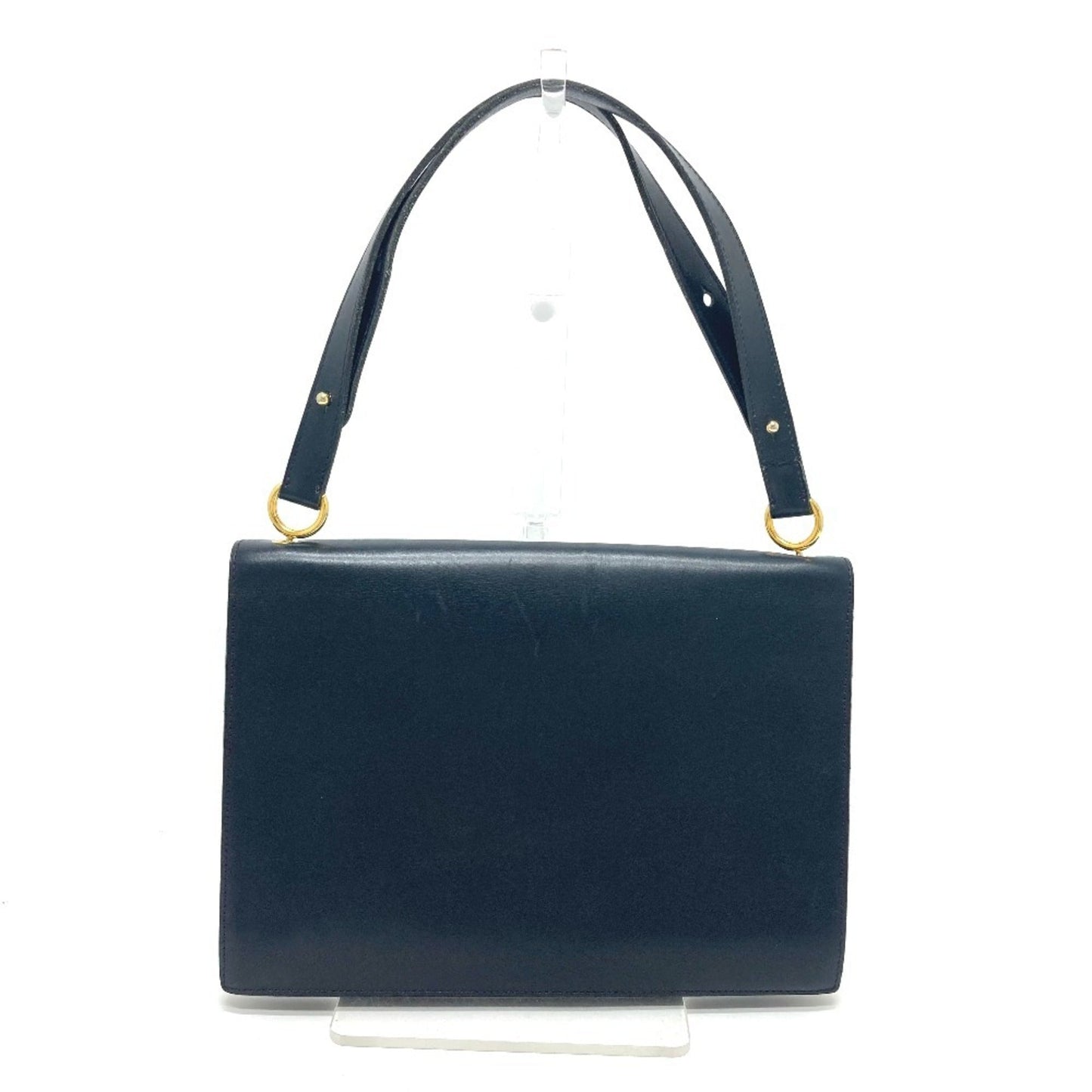 Christian Dior Trotter Navy Leather Handbag Shoulder Bag ()
