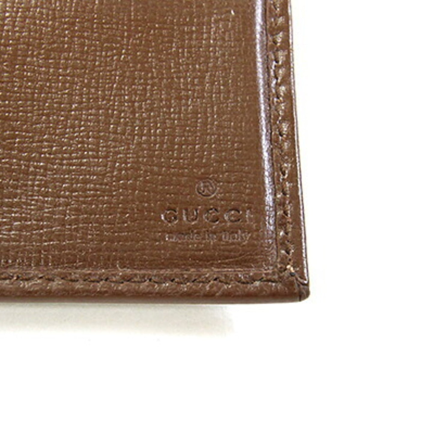 Gucci Beige Brown Gg Supreme Leather Wallet (Bi-Fold) ( )